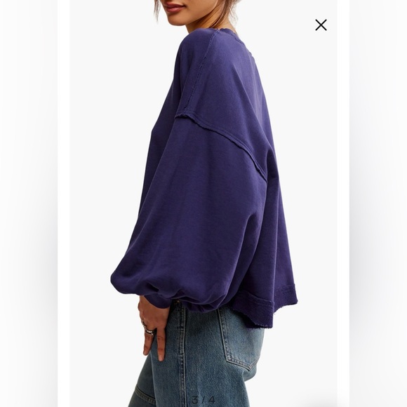 Free People Trish Balloon Sleeve Sweatshirt - Picture 4 of 10
